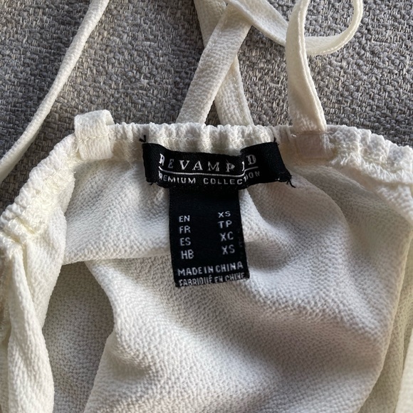 White light camisole tank top open back - Picture 3 of 3